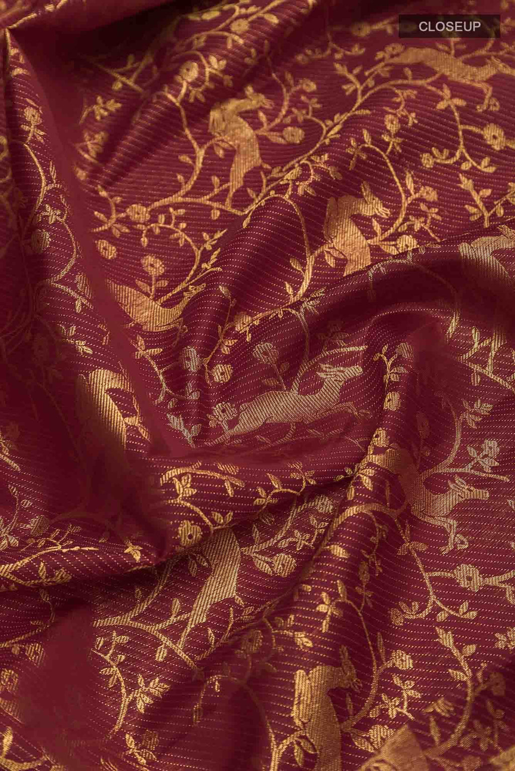 Aaditi-Maroon Kanchipuram Silk Saree