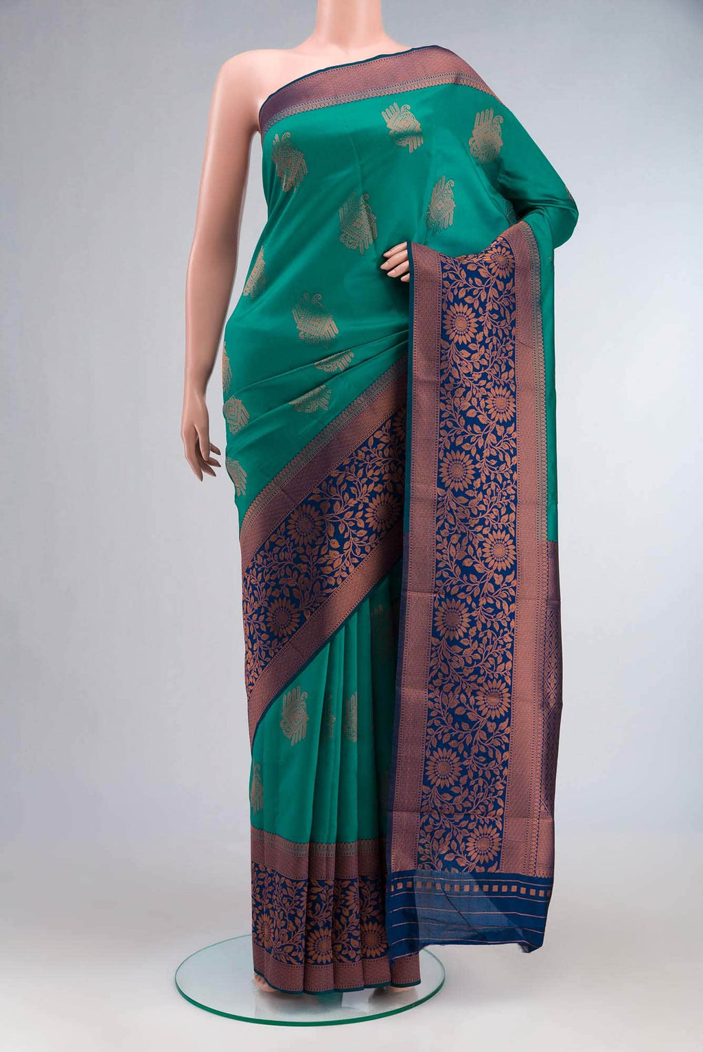 Green Blended Art Silk Saree