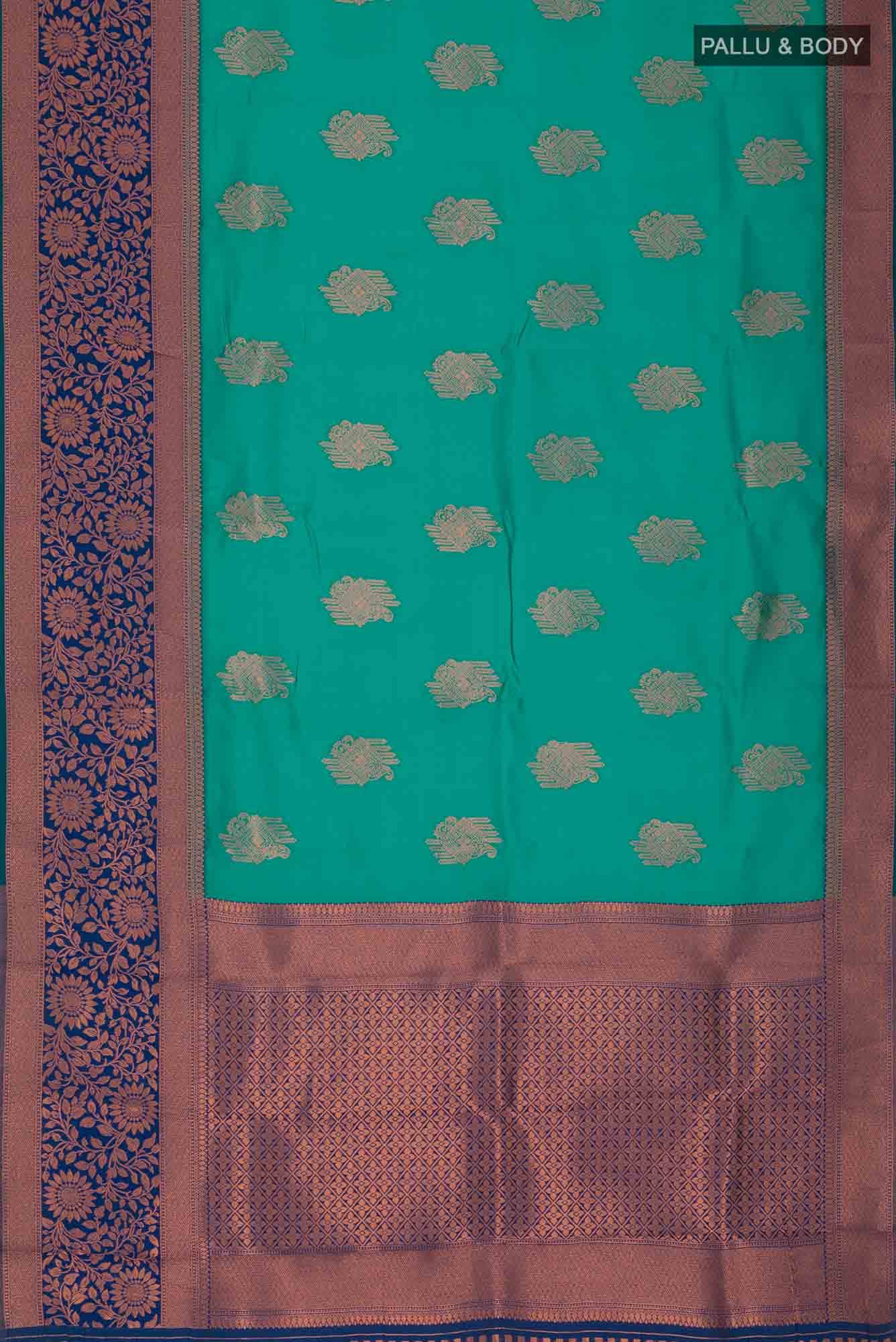 Green Blended Art Silk Saree