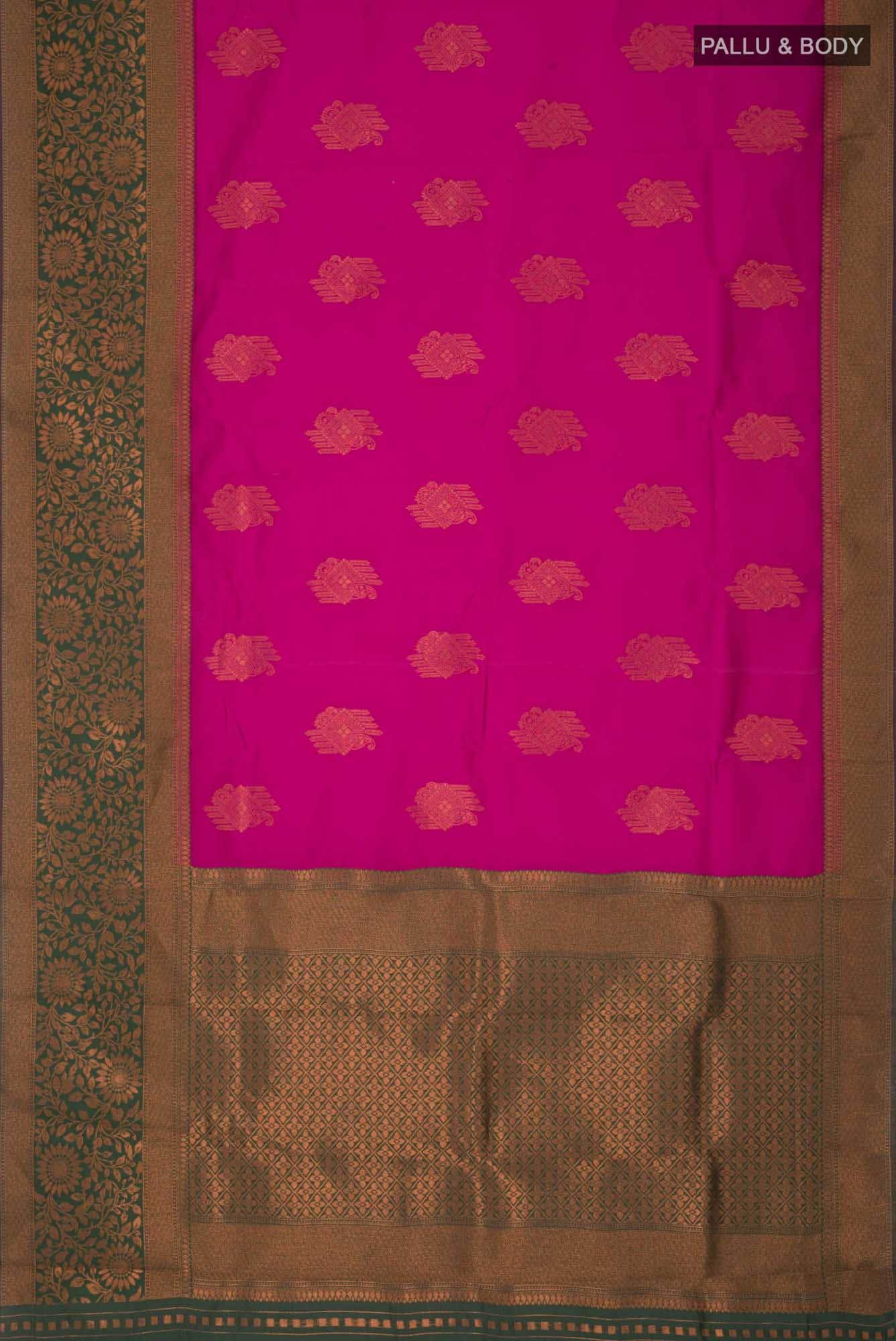 Pink Blended Art Silk Saree