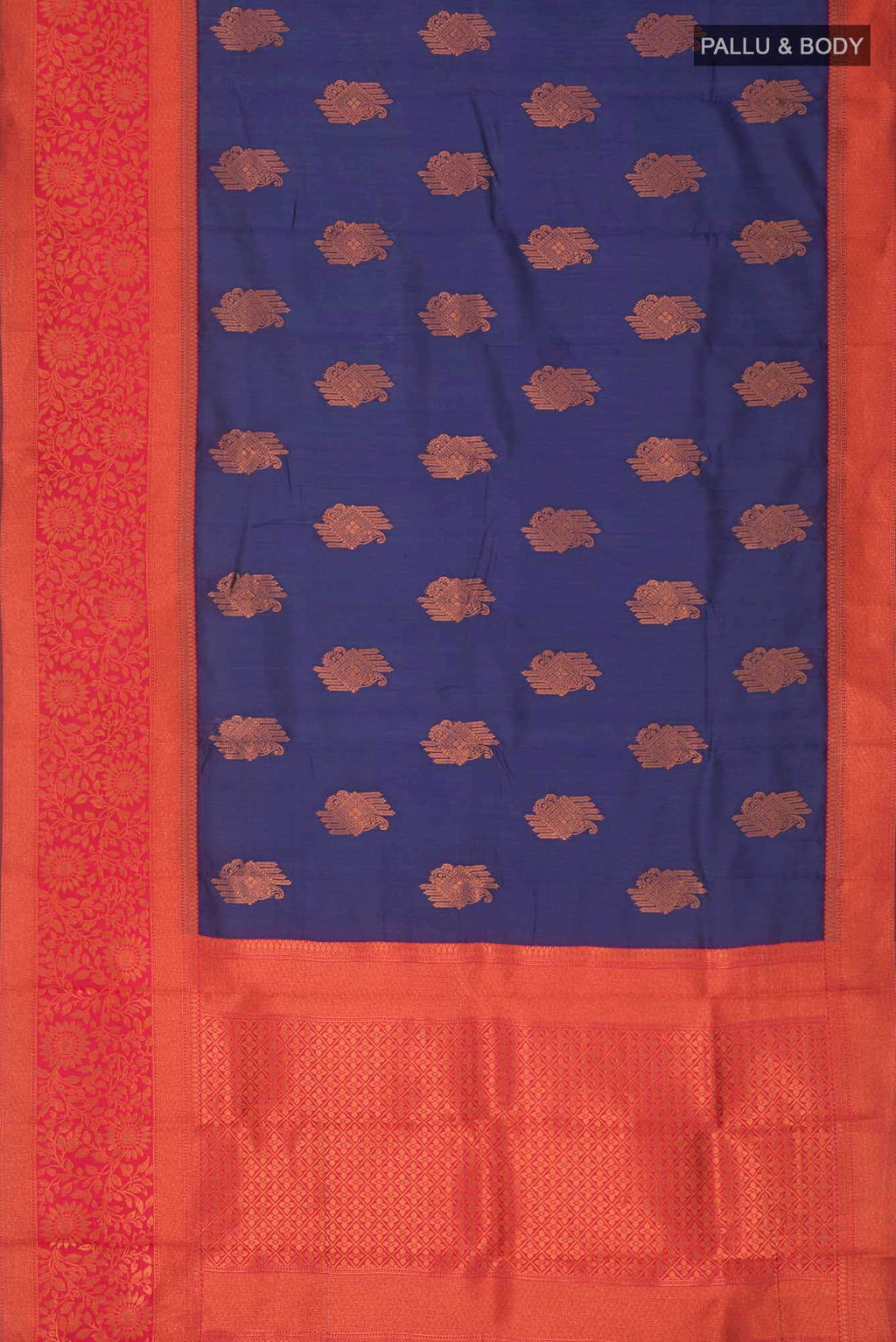 Blue Blended Art Silk Saree