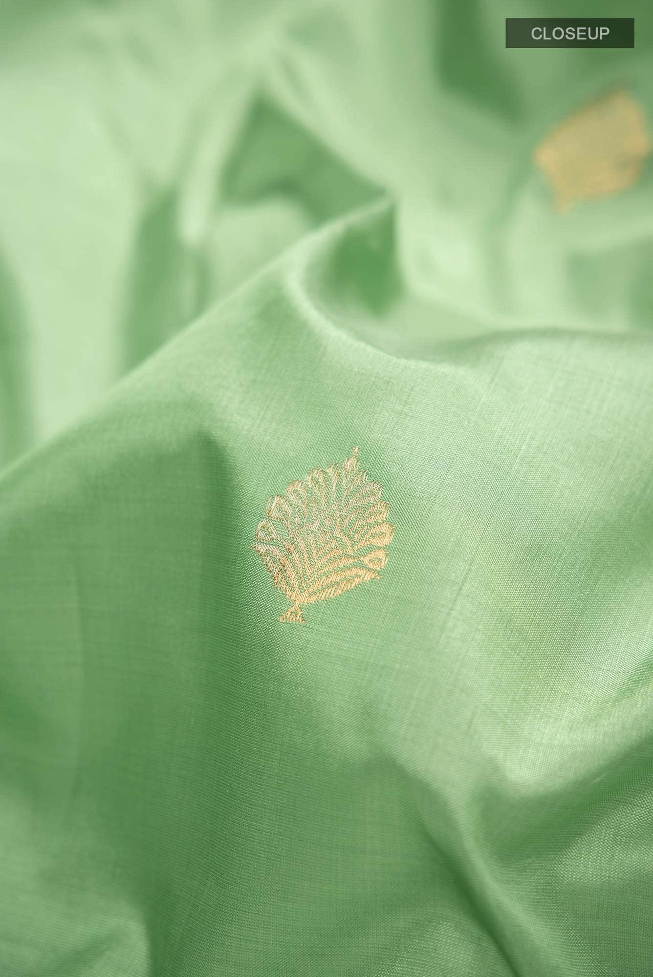 Green Banarasi Katan Silk Saree