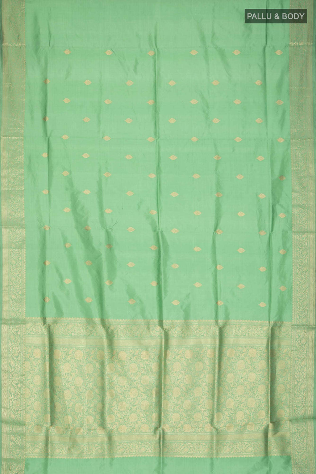 Green Banarasi Katan Silk Saree
