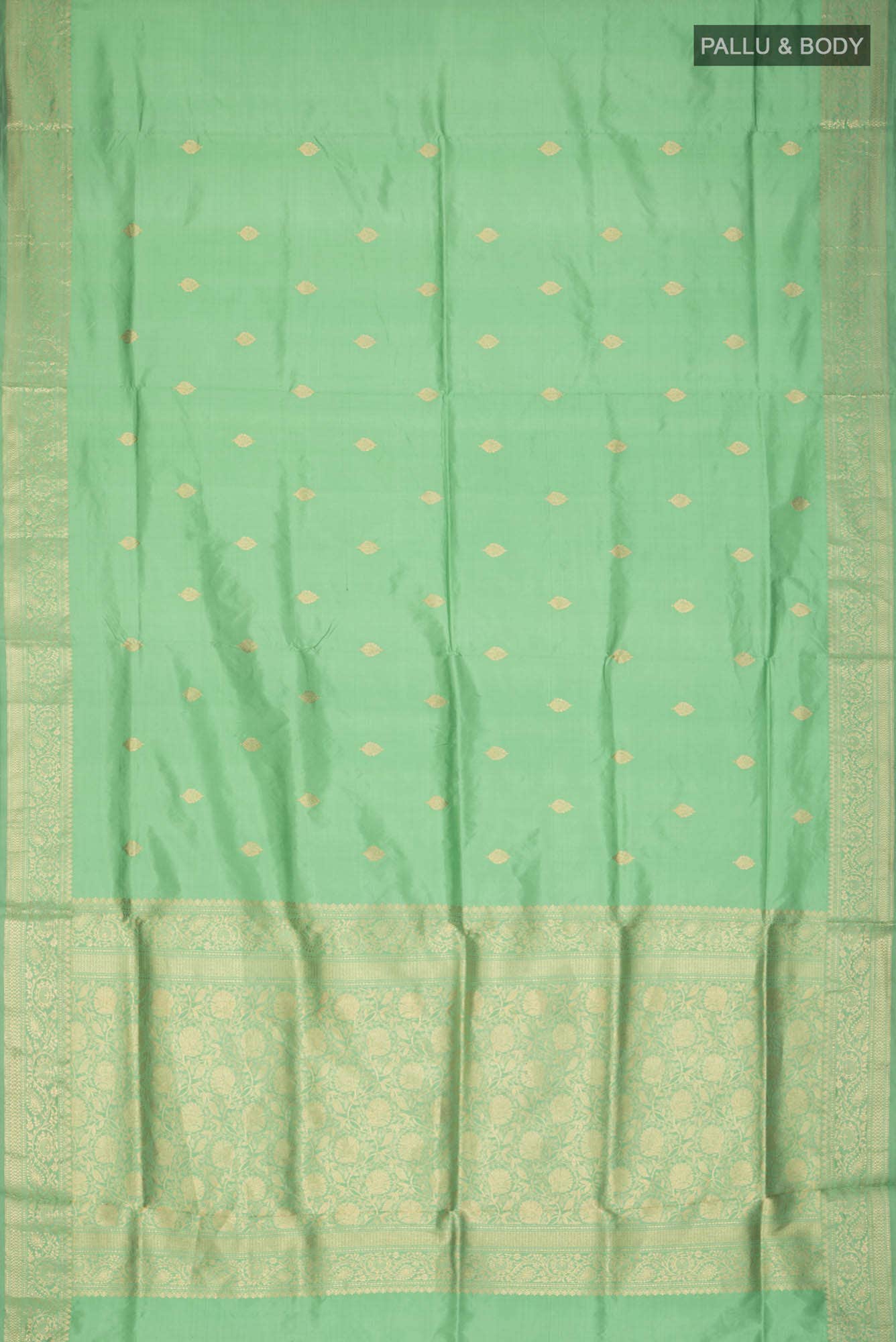 Green Banarasi Katan Silk Saree