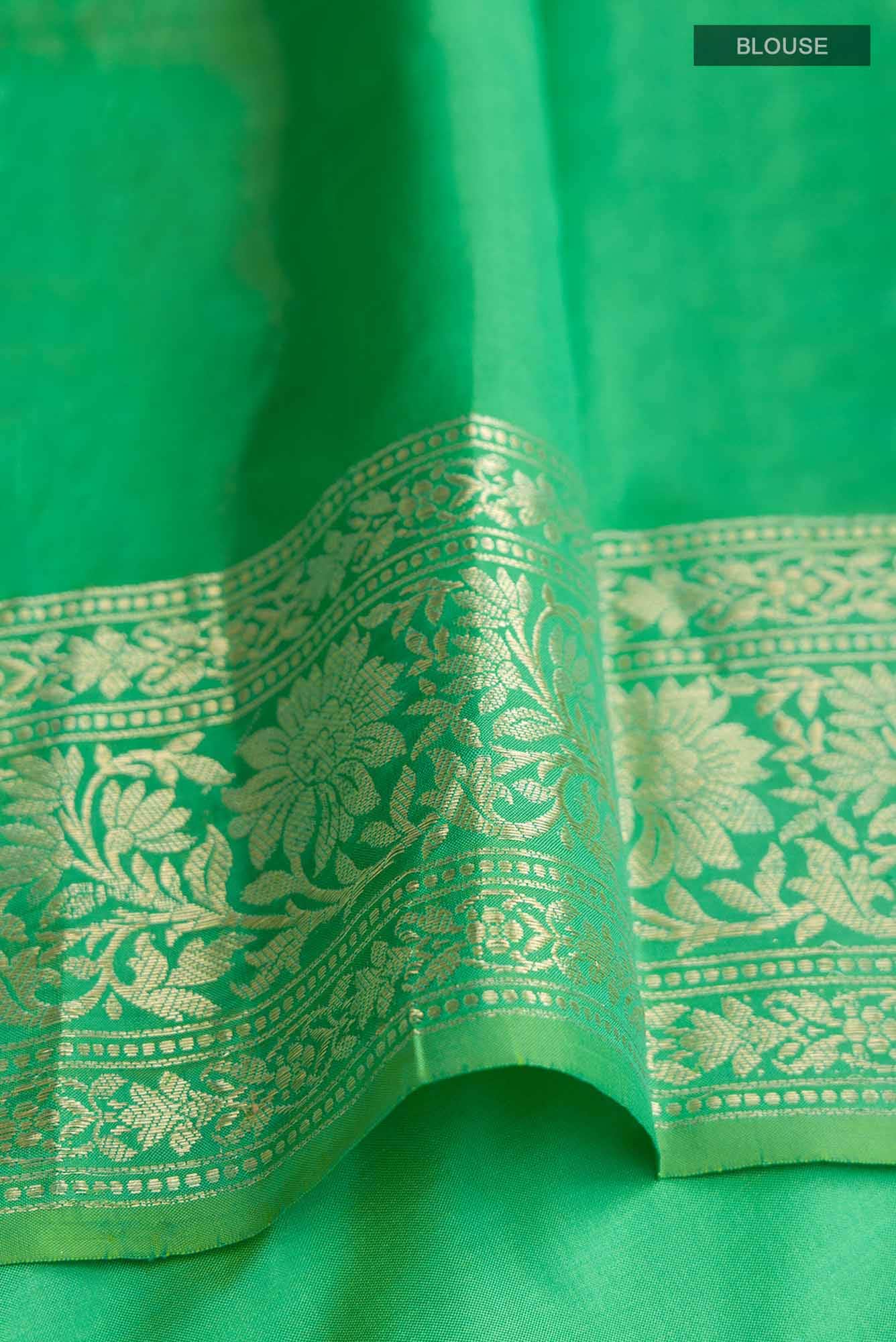 Green Banarasi Katan Silk Saree