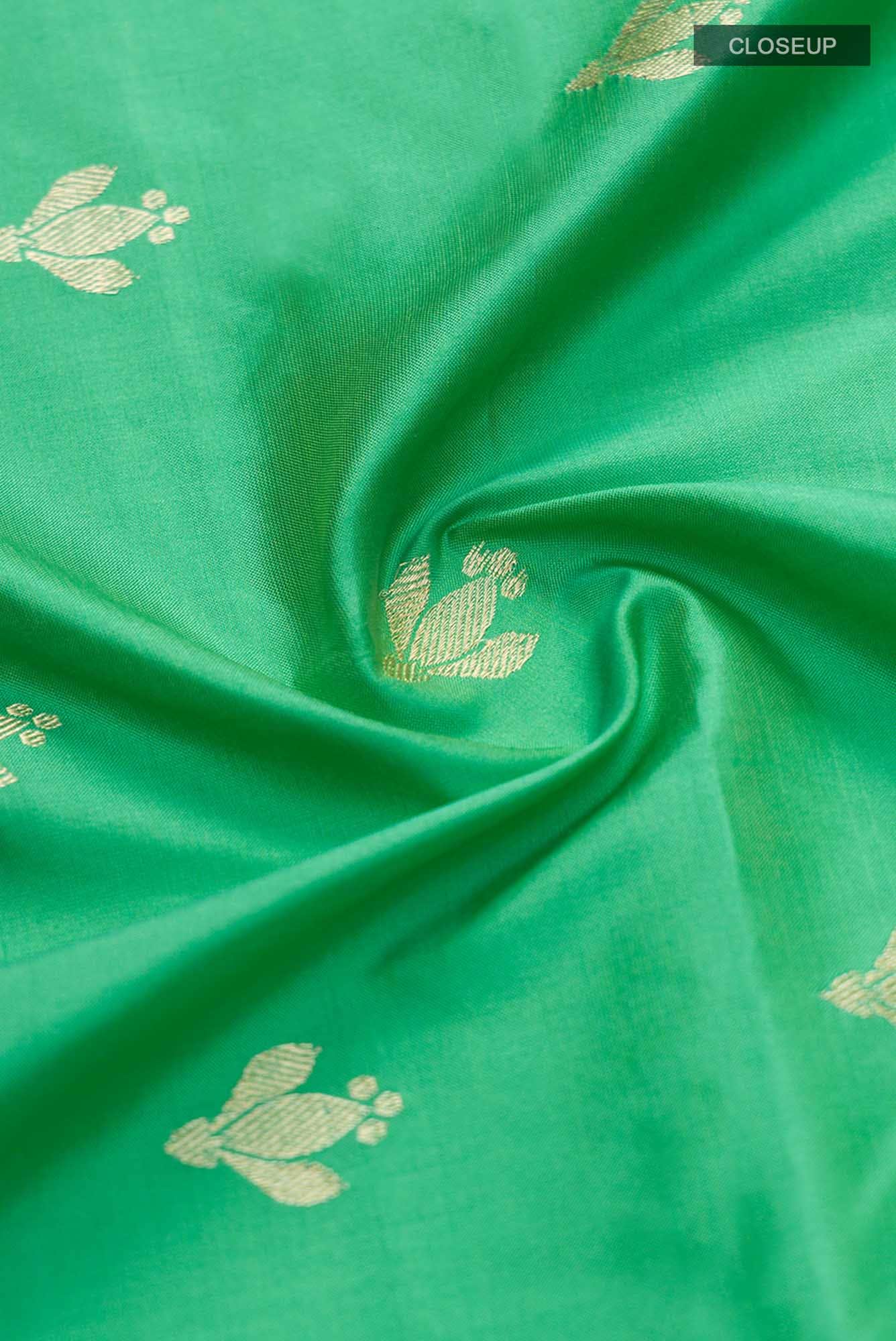 Green Banarasi Katan Silk Saree