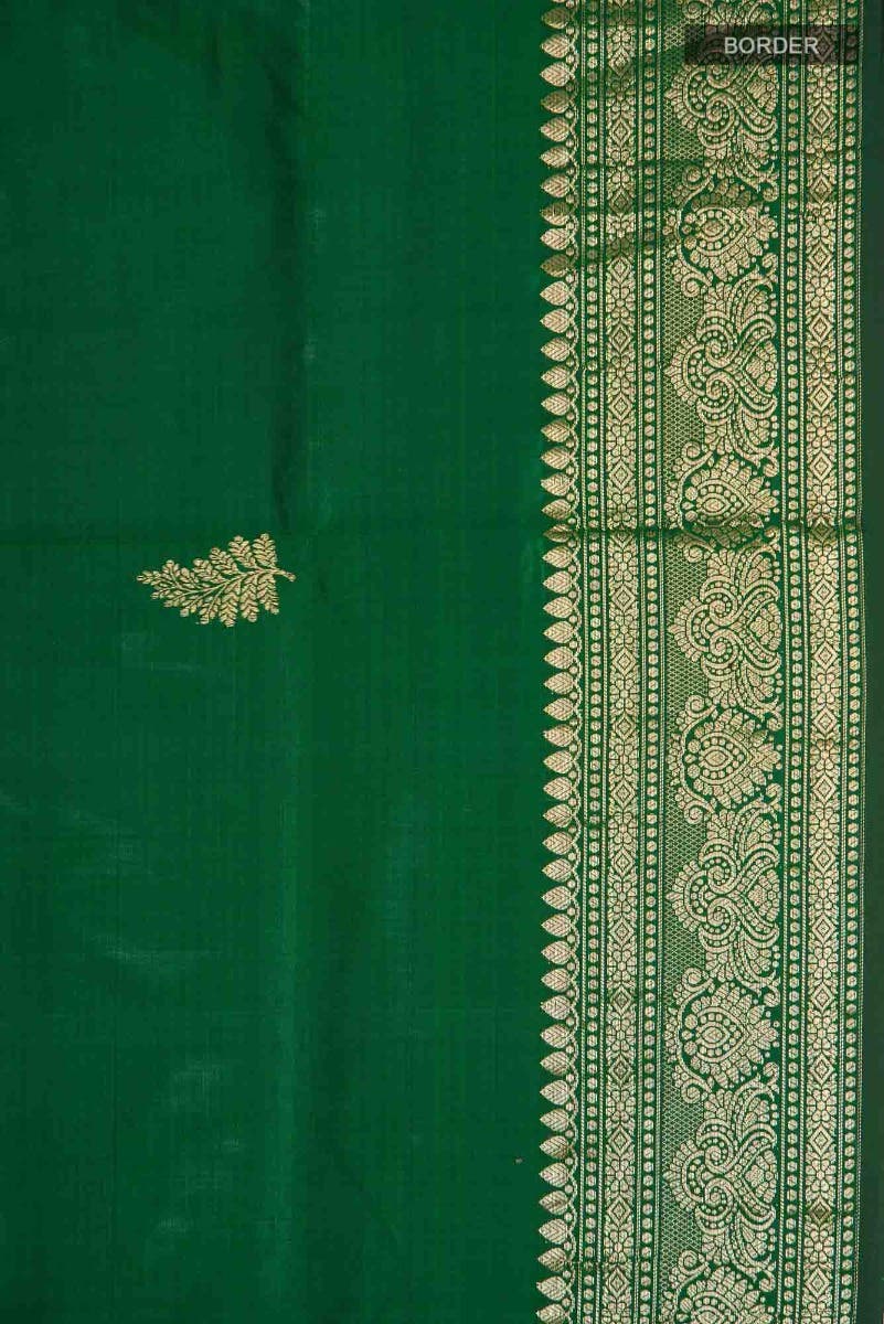 Green Banarasi Katan Silk Saree