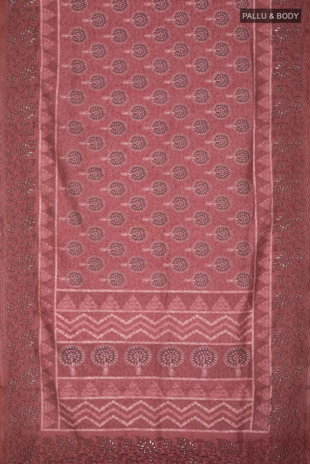 Brown Blended Tussar Silk Saree