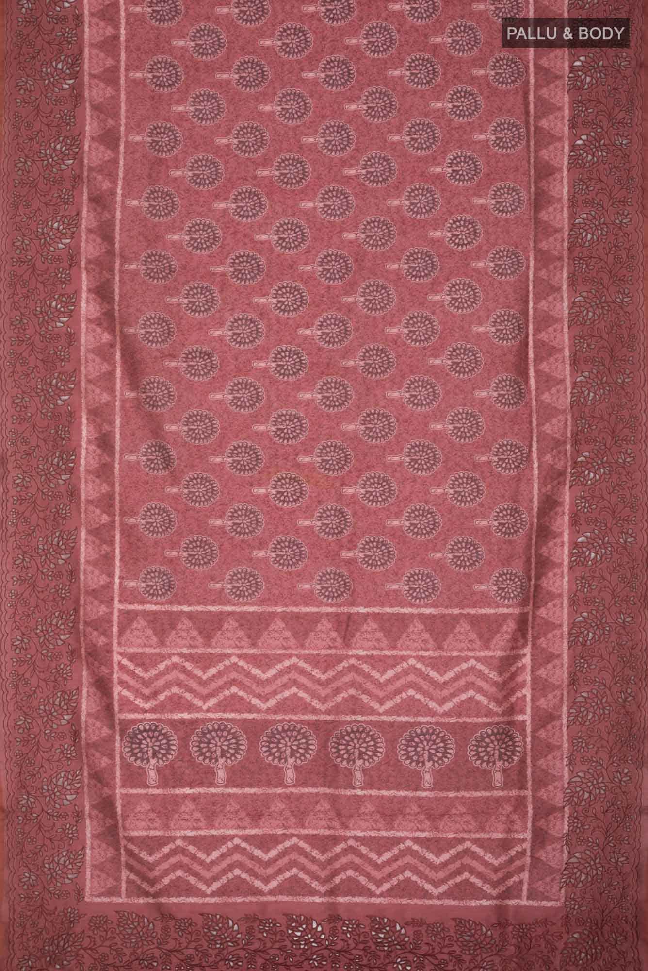 Brown Blended Tussar Silk Saree