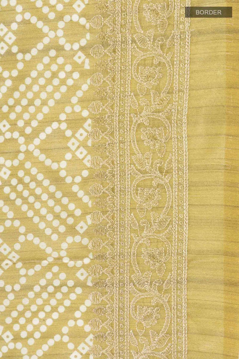 Green Blended Tussar Silk Saree