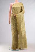 Green Blended Tussar Silk Saree