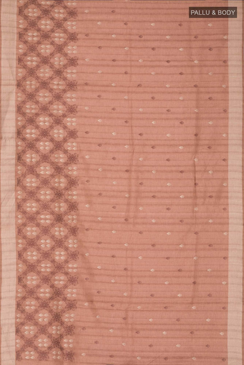 Brown Blended Tussar Silk Saree