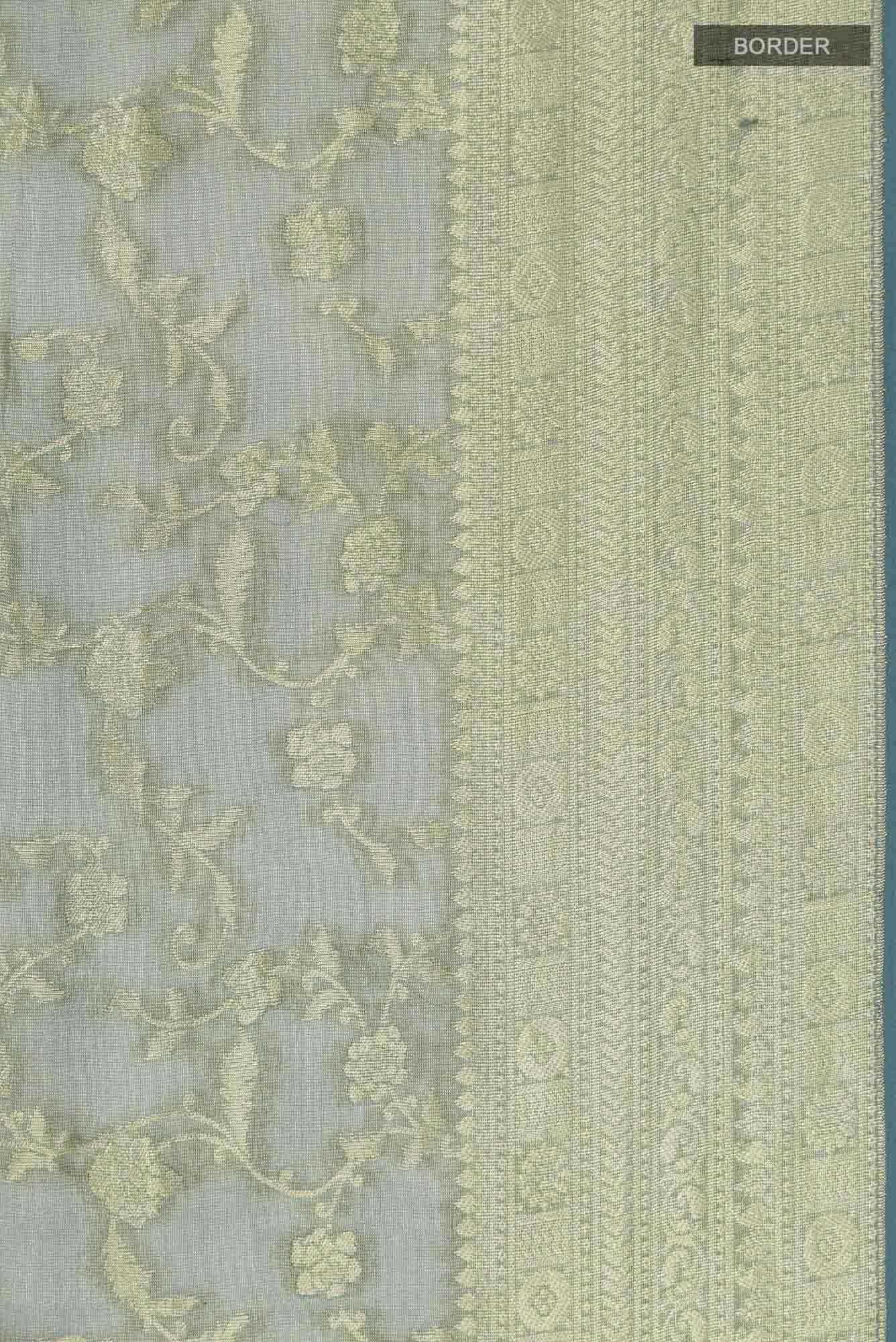 Grey Mysore Georgette Saree