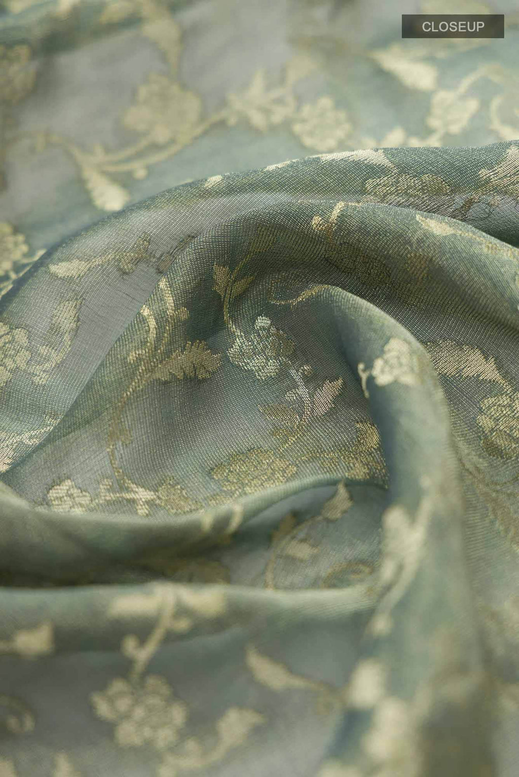 Grey Mysore Georgette Saree