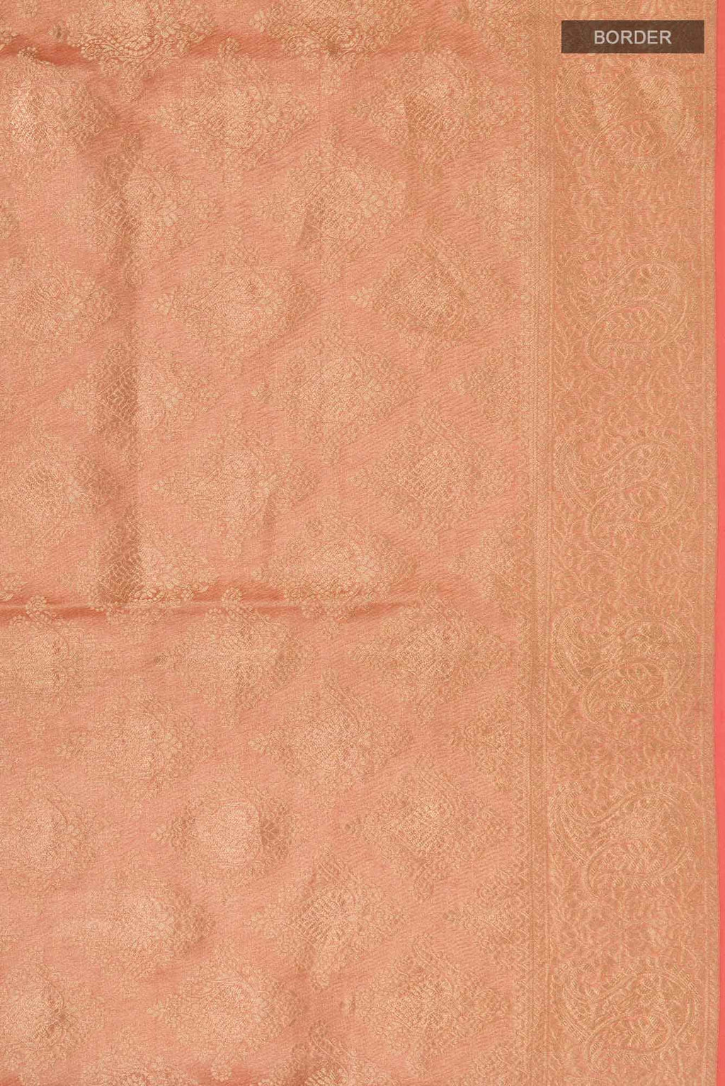 Peach Mysore Georgette Saree
