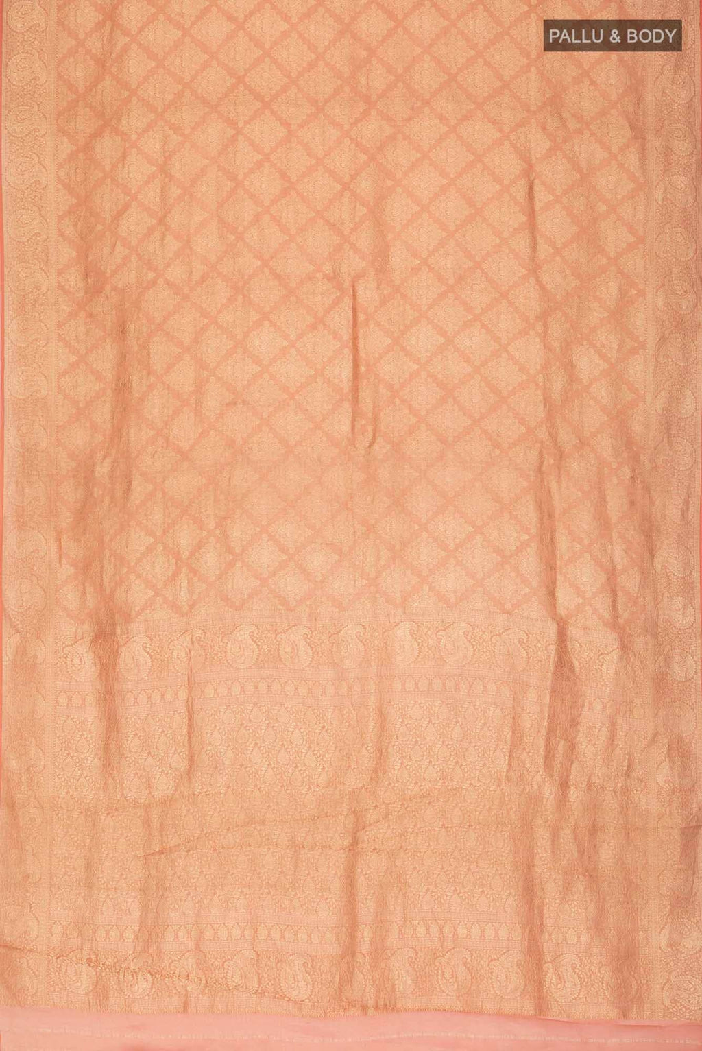Peach Mysore Georgette Saree