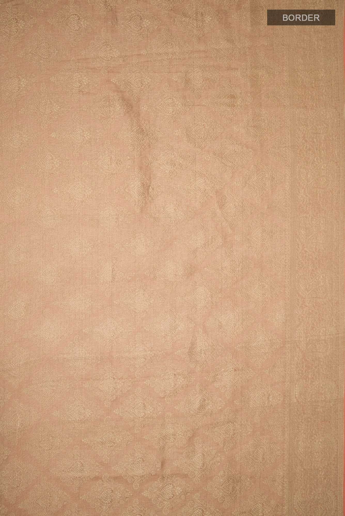 Peach Mysore Georgette Saree