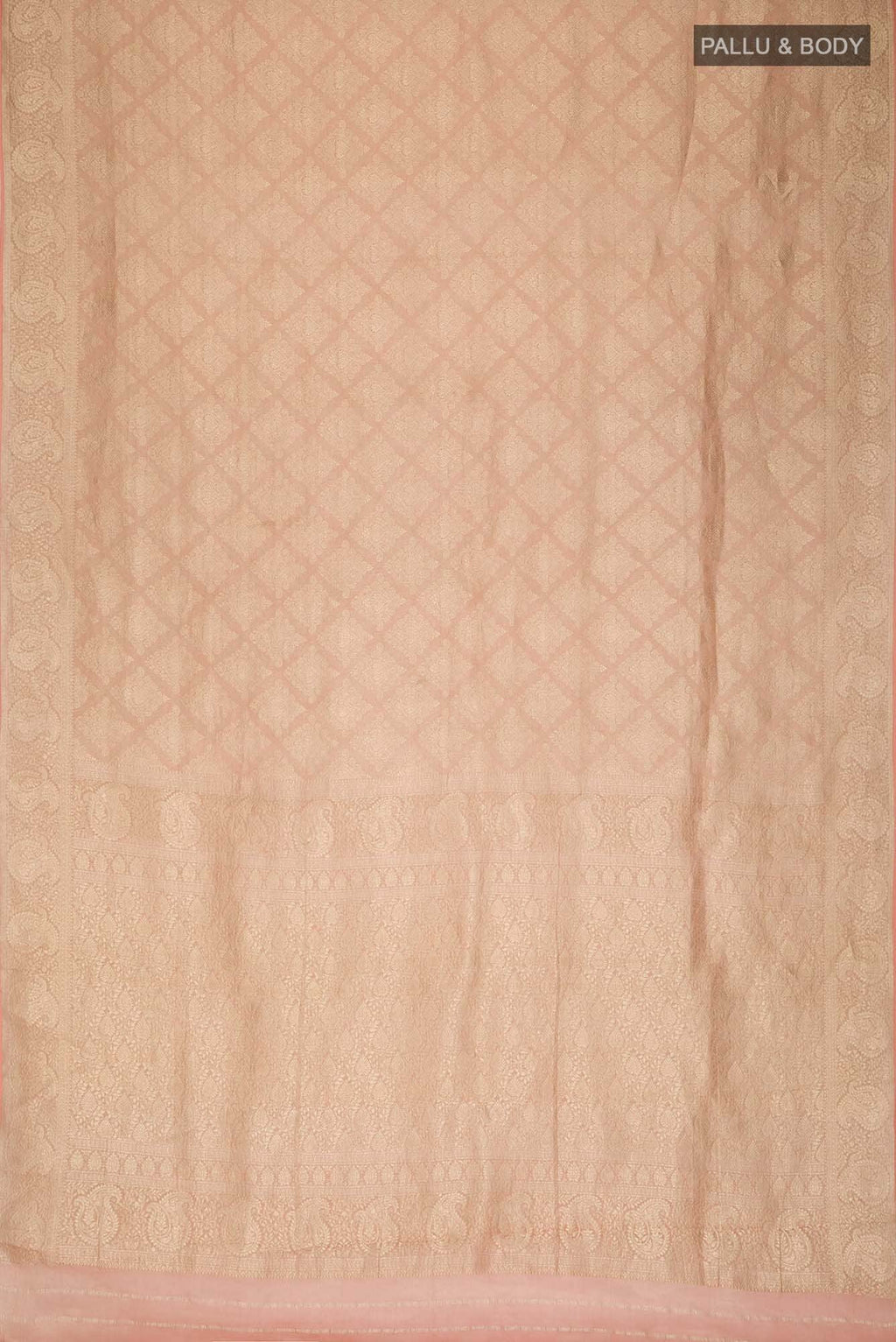 Peach Mysore Georgette Saree