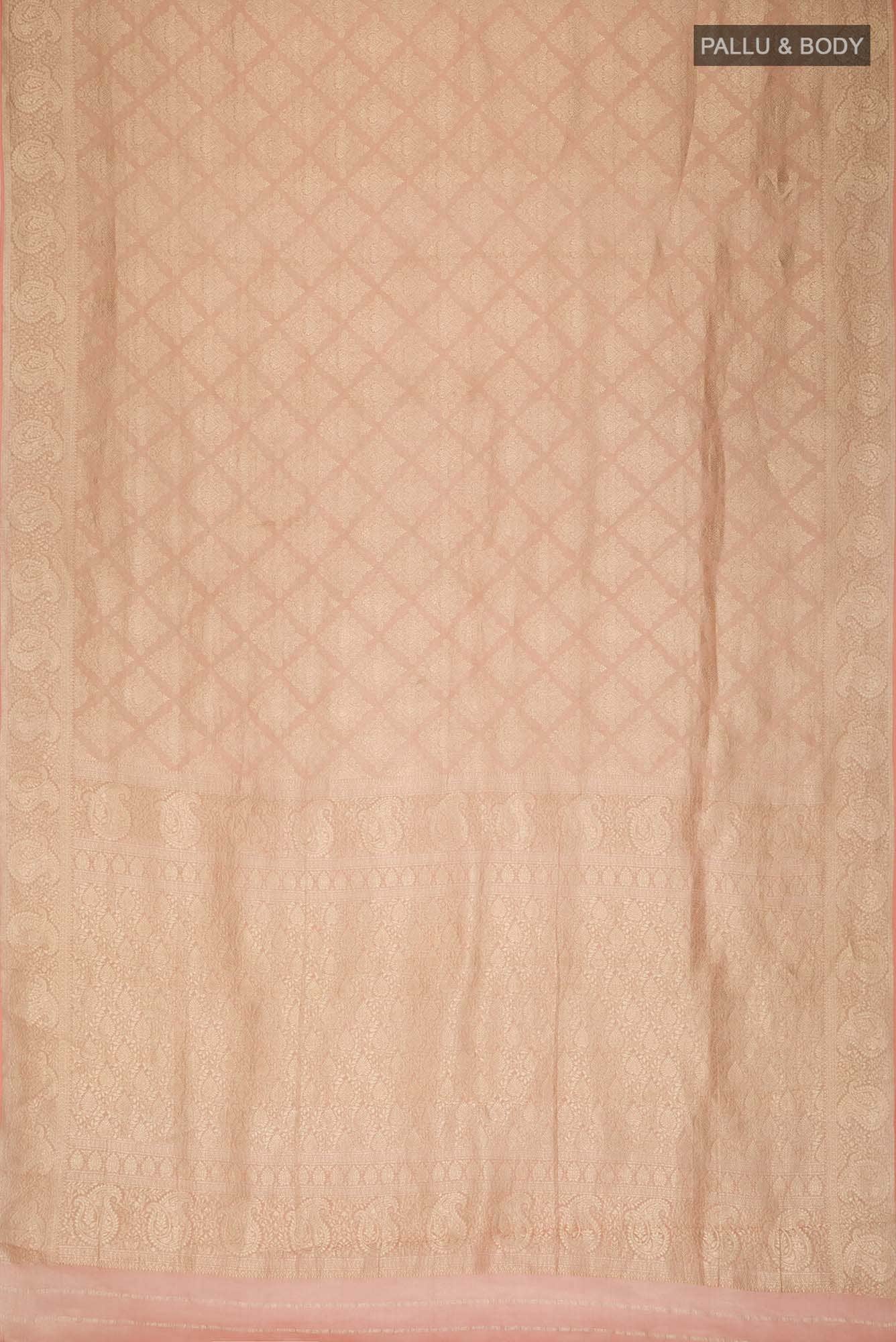 Peach Mysore Georgette Saree