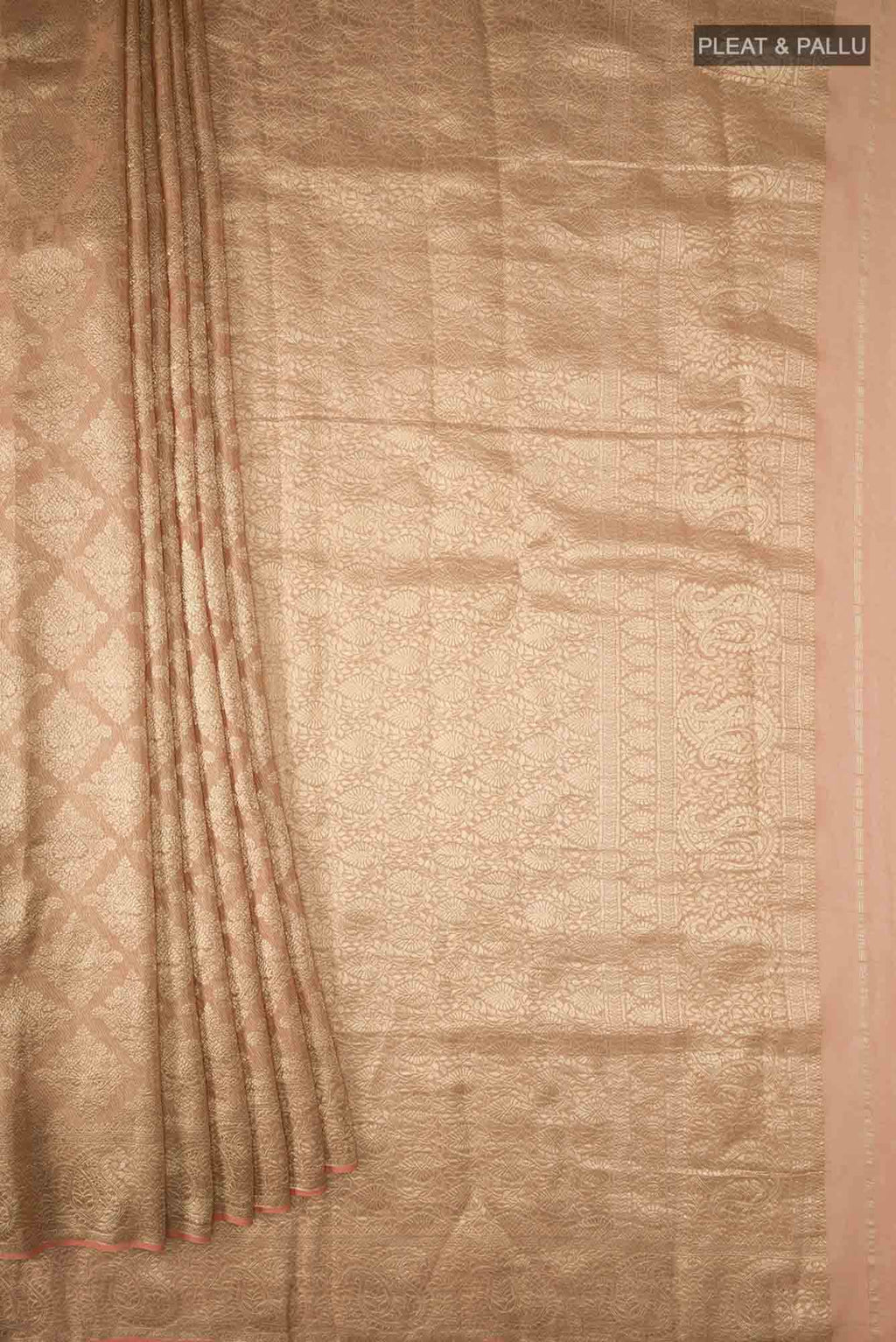 Peach Mysore Georgette Saree