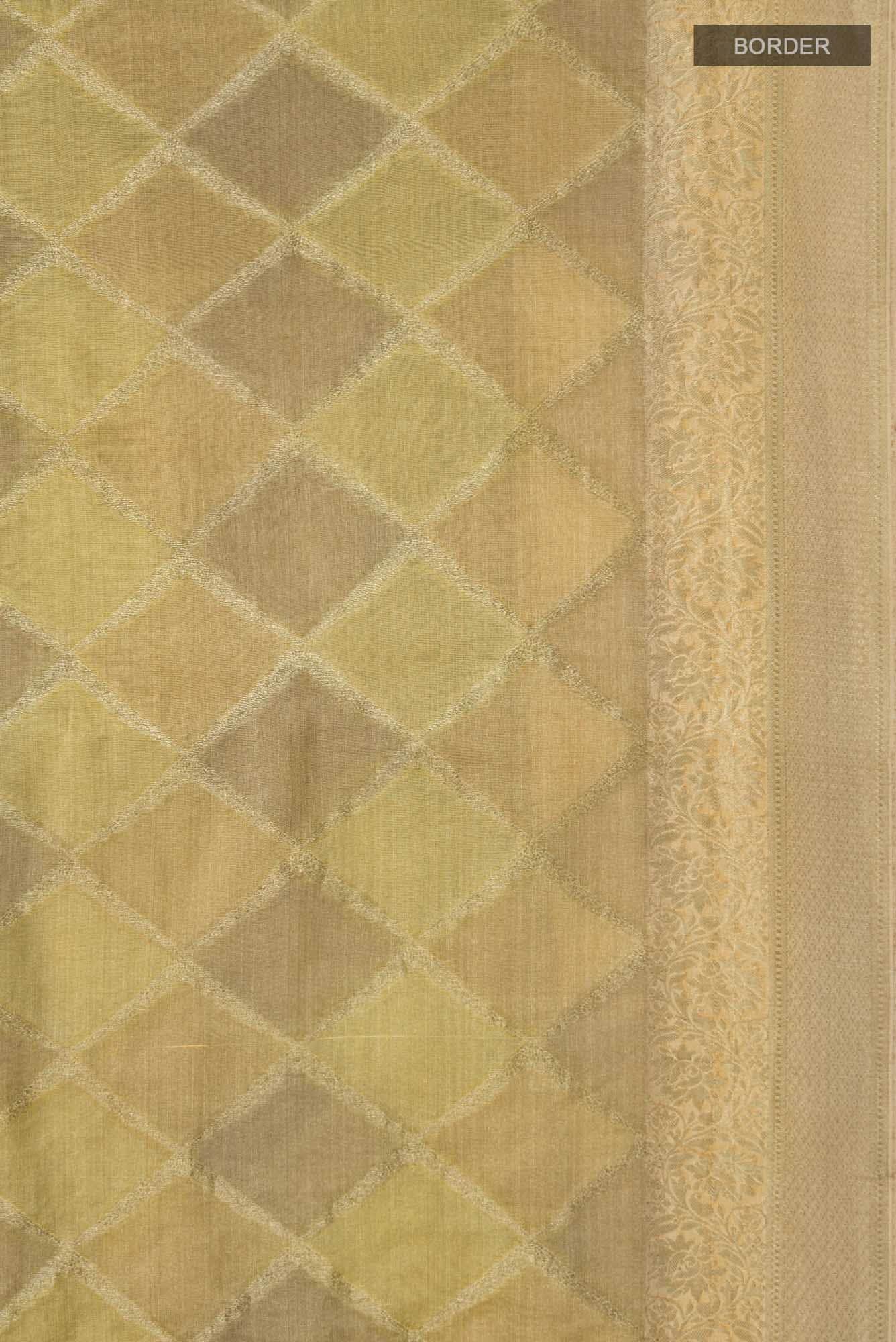 Yellow Mysore Georgette Saree
