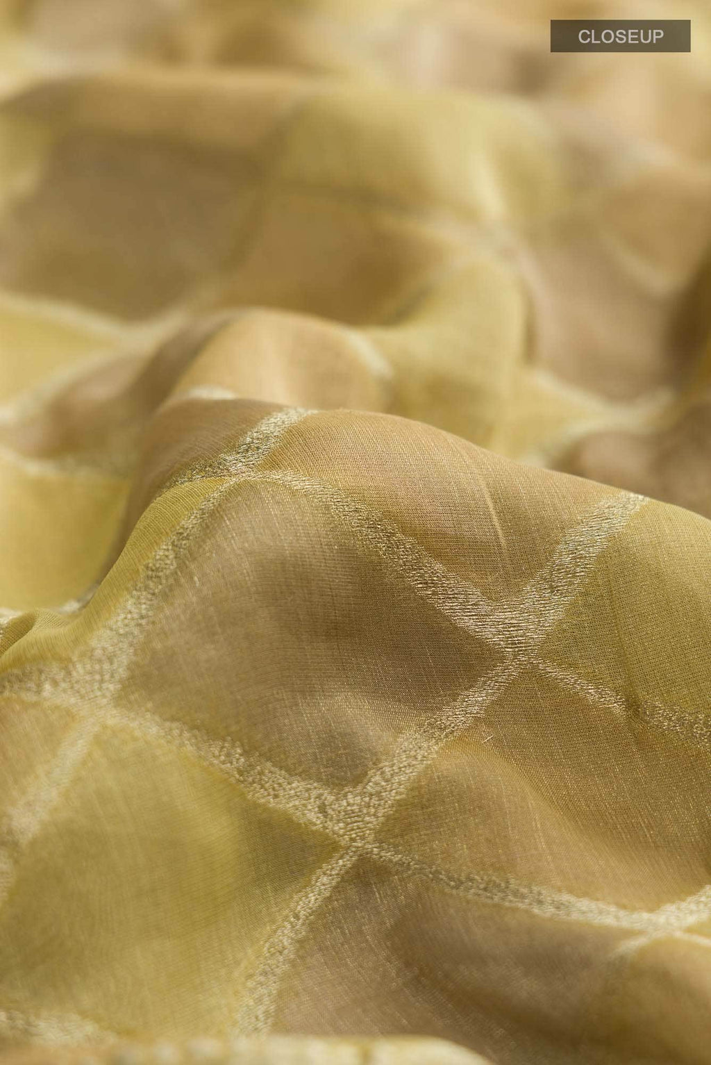 Yellow Mysore Georgette Saree