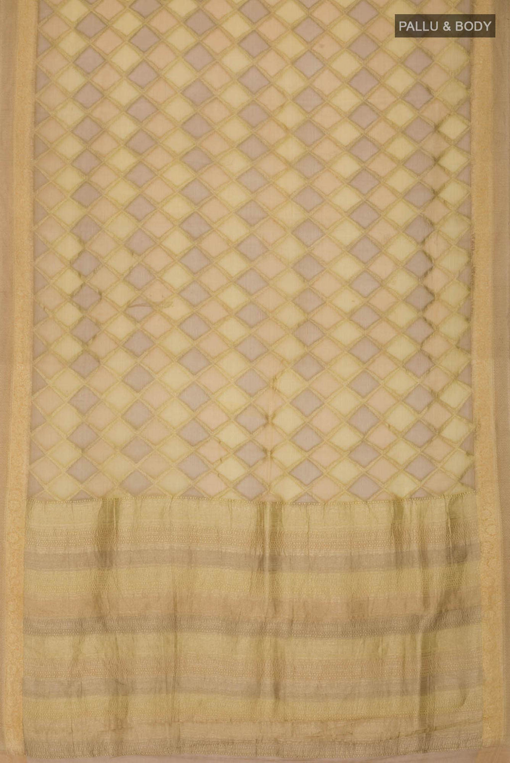 Yellow Mysore Georgette Saree