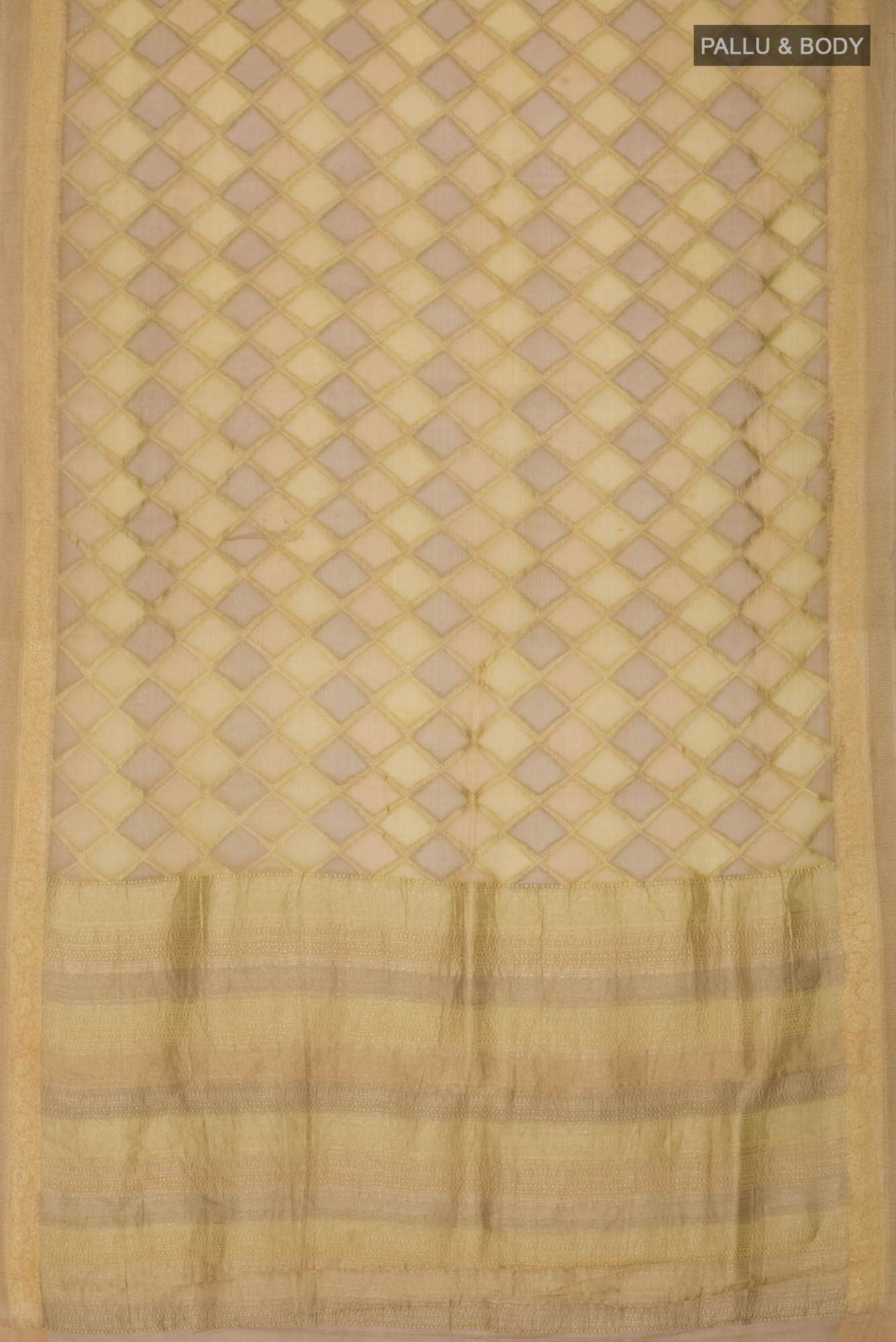 Yellow Mysore Georgette Saree