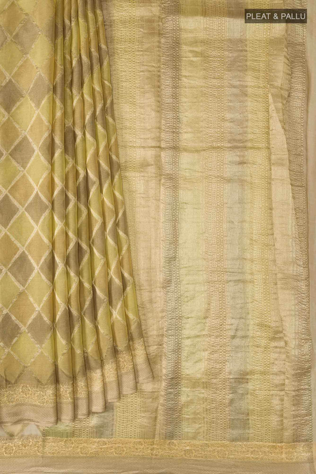 Yellow Mysore Georgette Saree