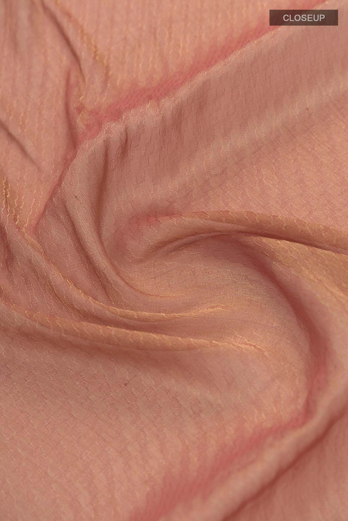 Peach Mysore Georgette Saree