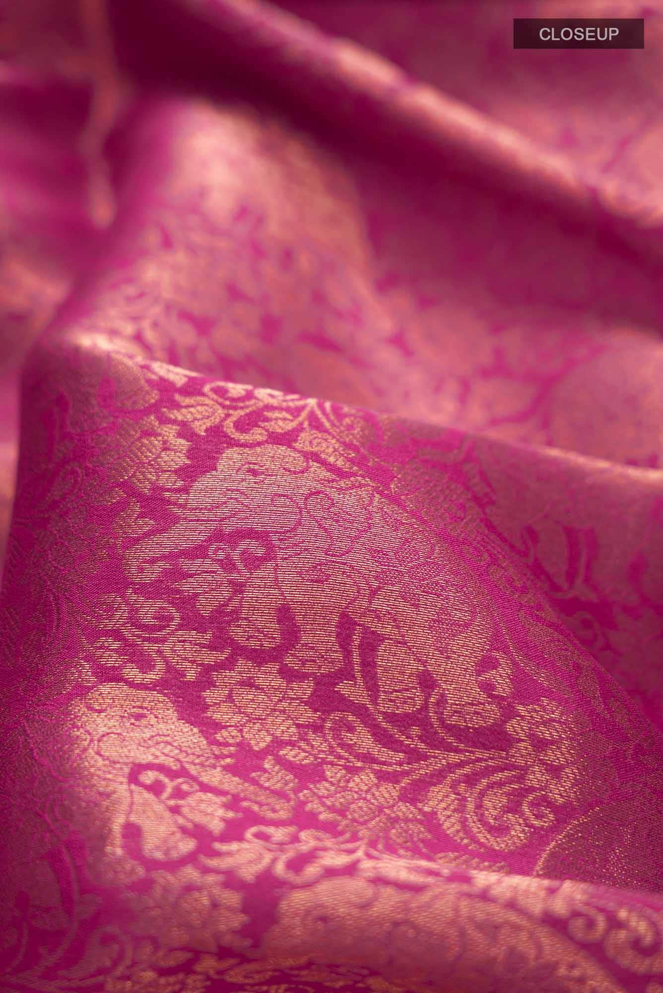 Dark Pink Mysore Georgette Saree