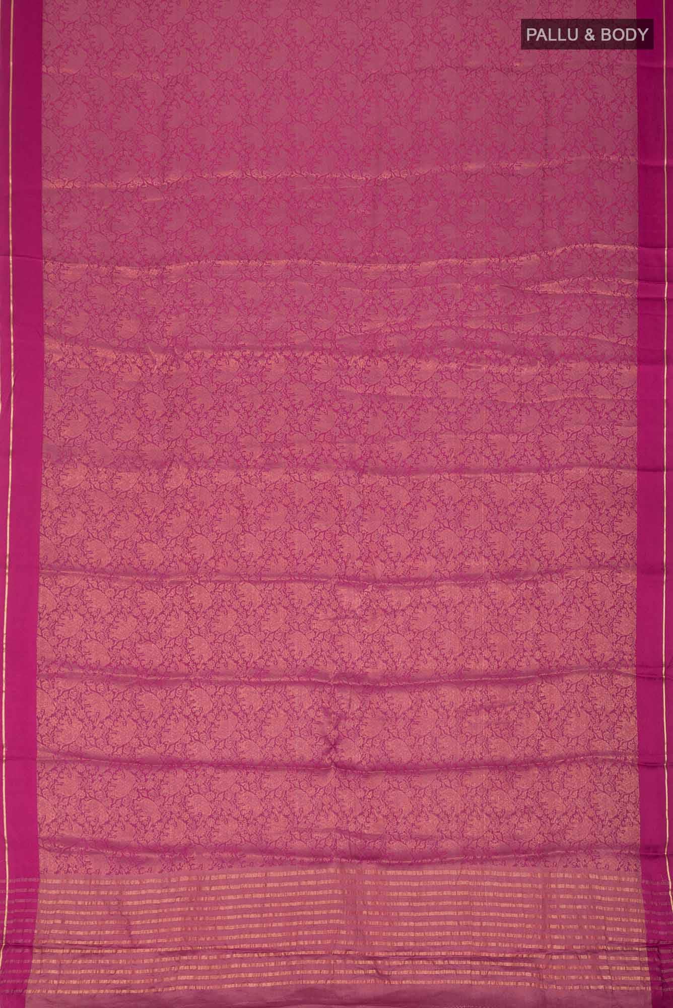 Dark Pink Mysore Georgette Saree