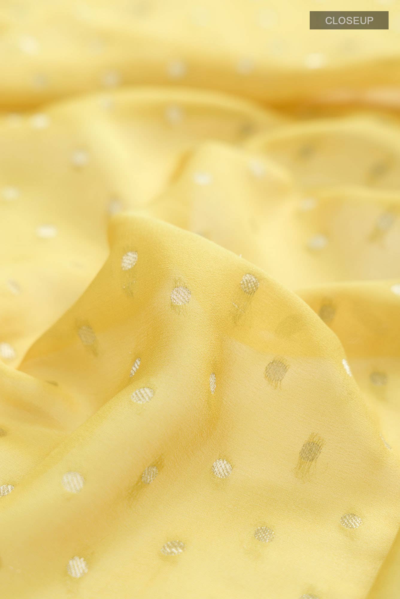 Yellow Mysore Georgette Saree
