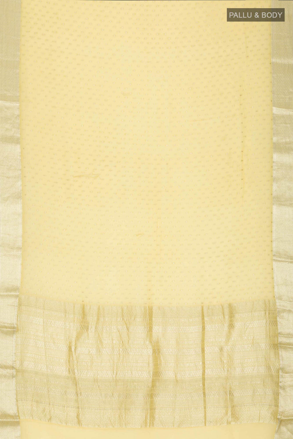 Yellow Mysore Georgette Saree
