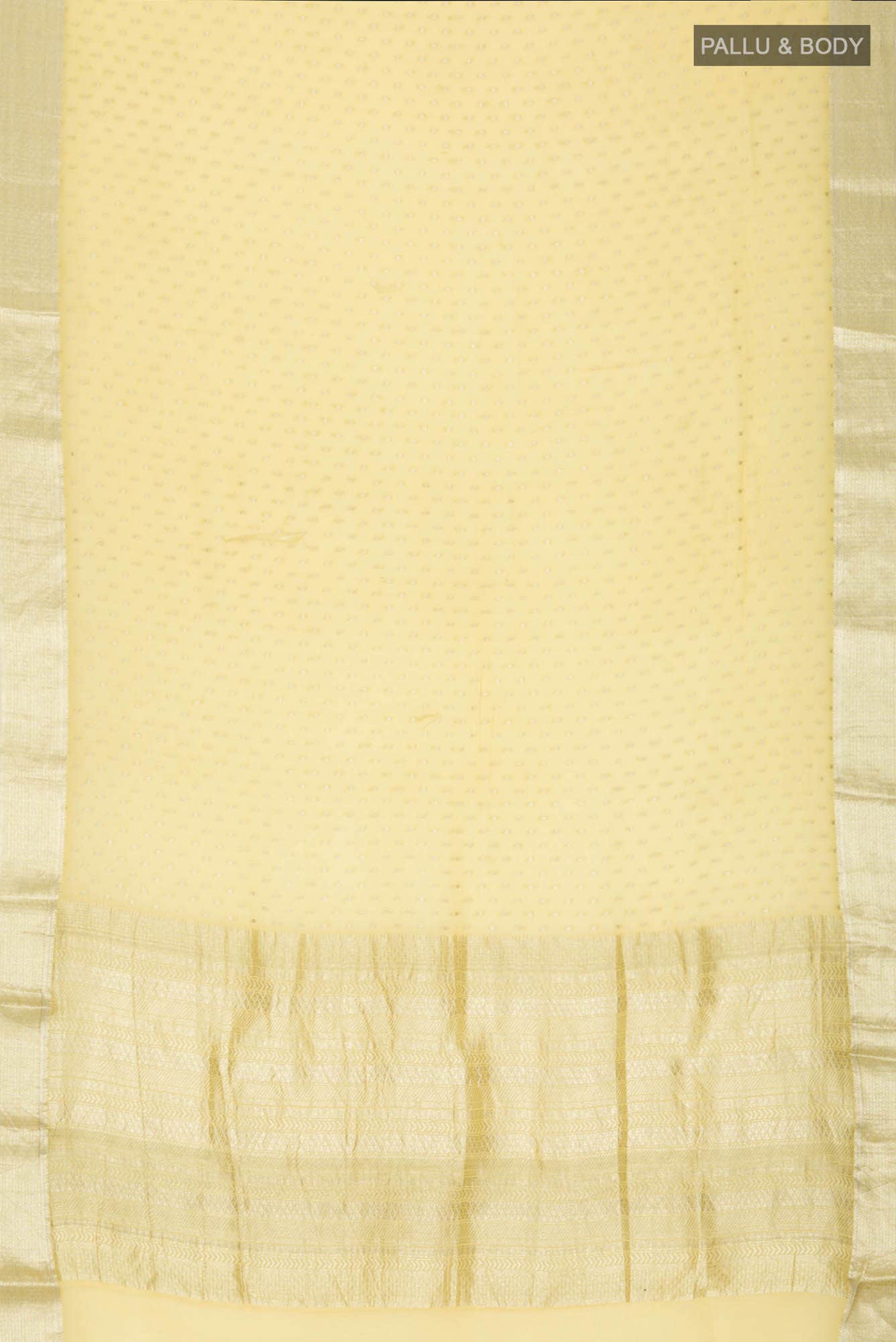 Yellow Mysore Georgette Saree