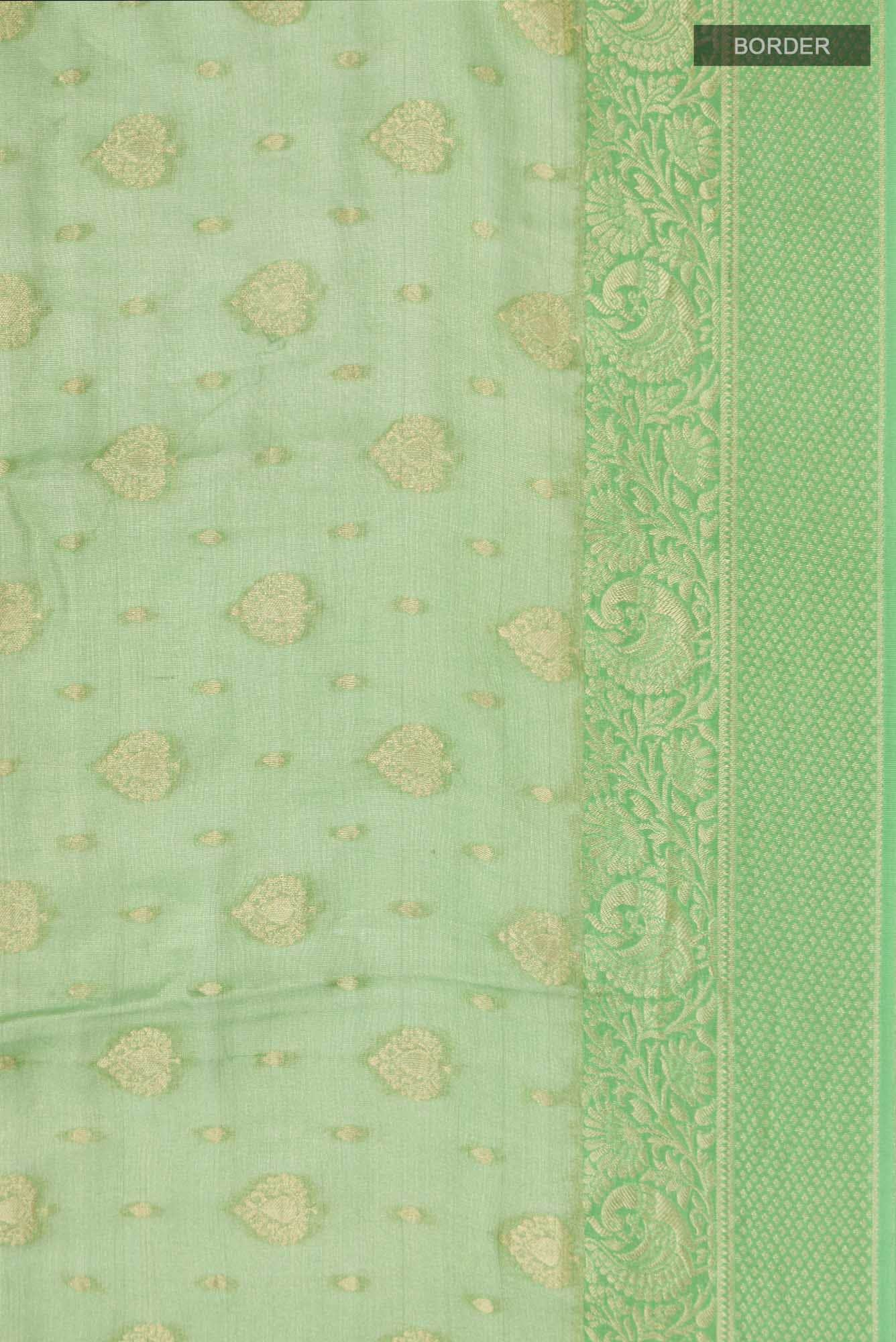Green Mysore Georgette Saree