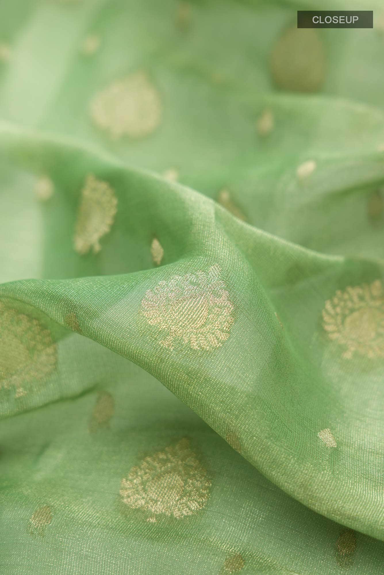 Green Mysore Georgette Saree