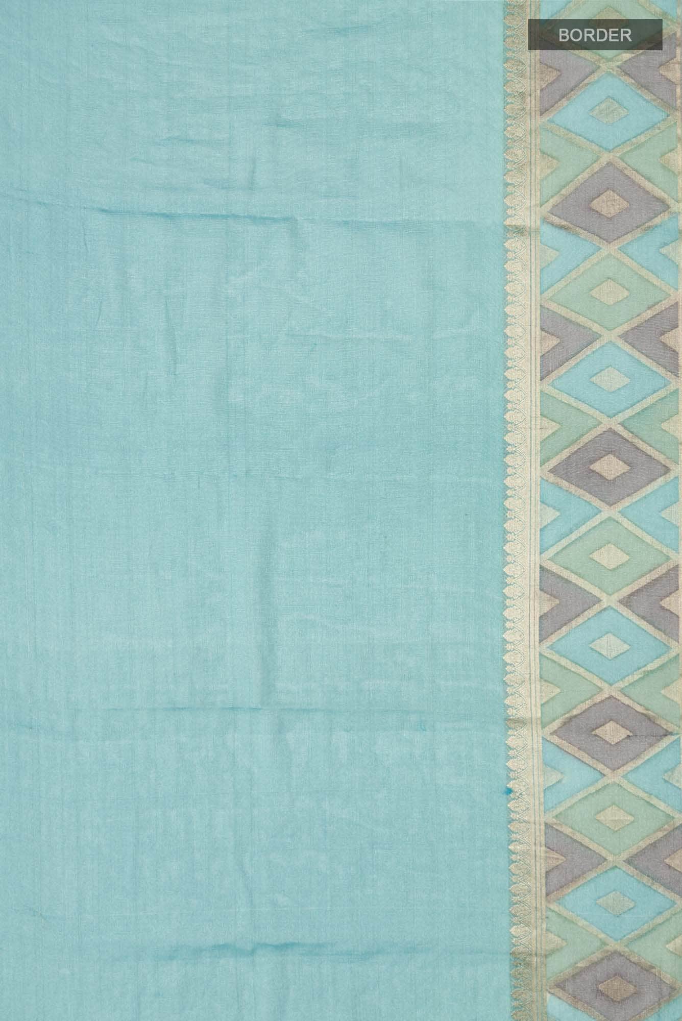 Blue Mysore Georgette Saree