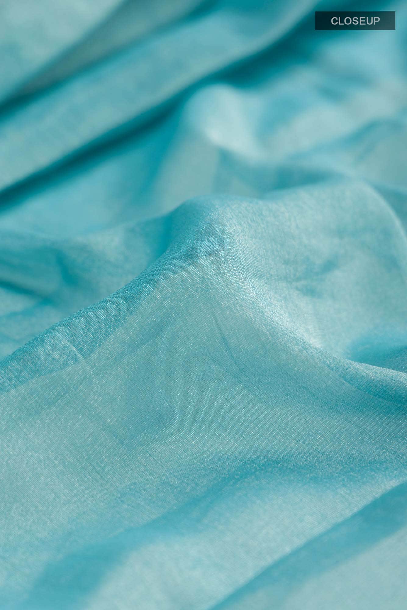 Blue Mysore Georgette Saree