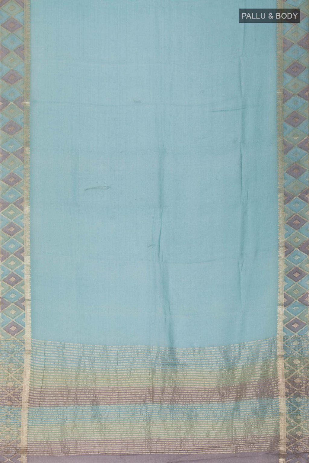 Blue Mysore Georgette Saree