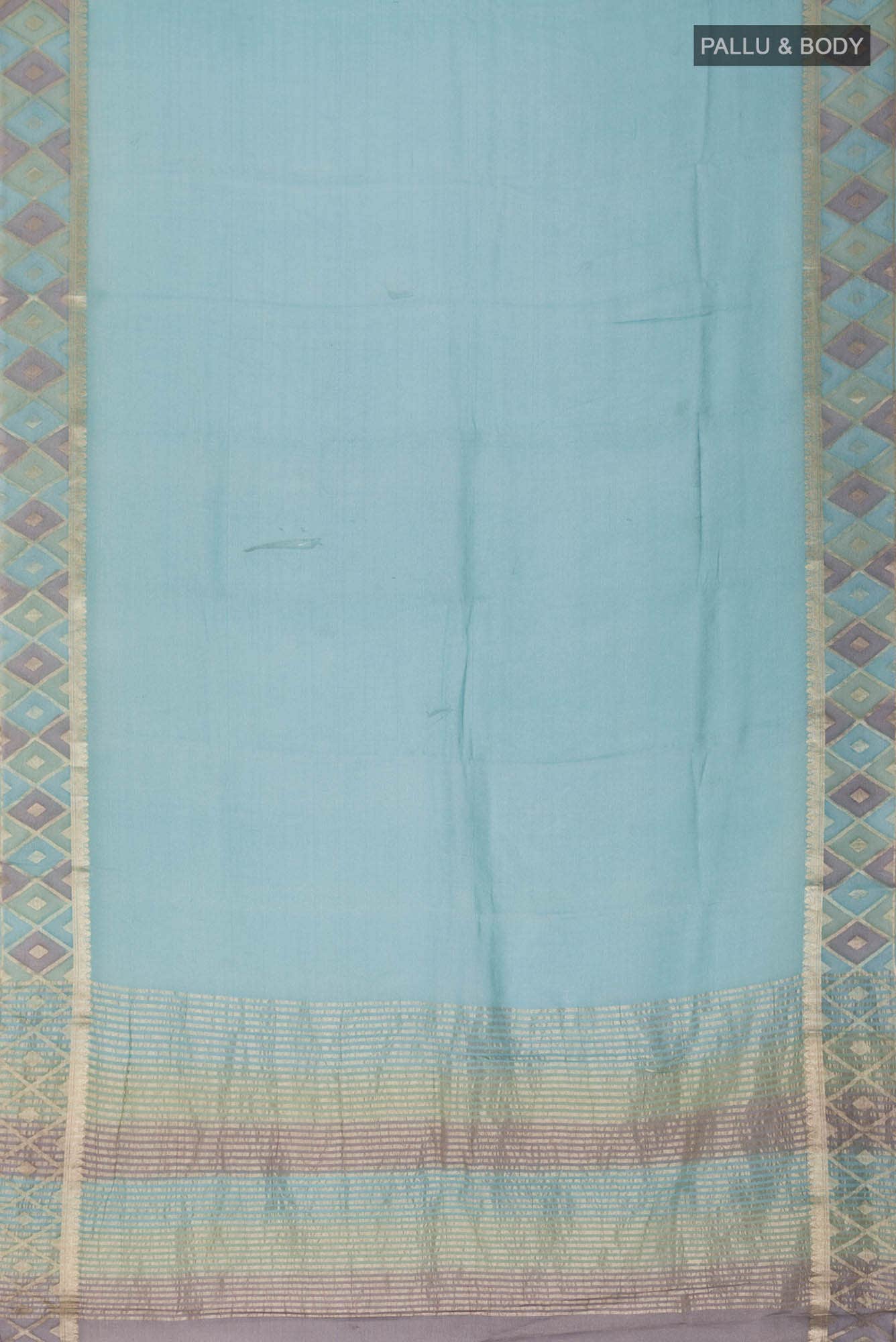 Blue Mysore Georgette Saree