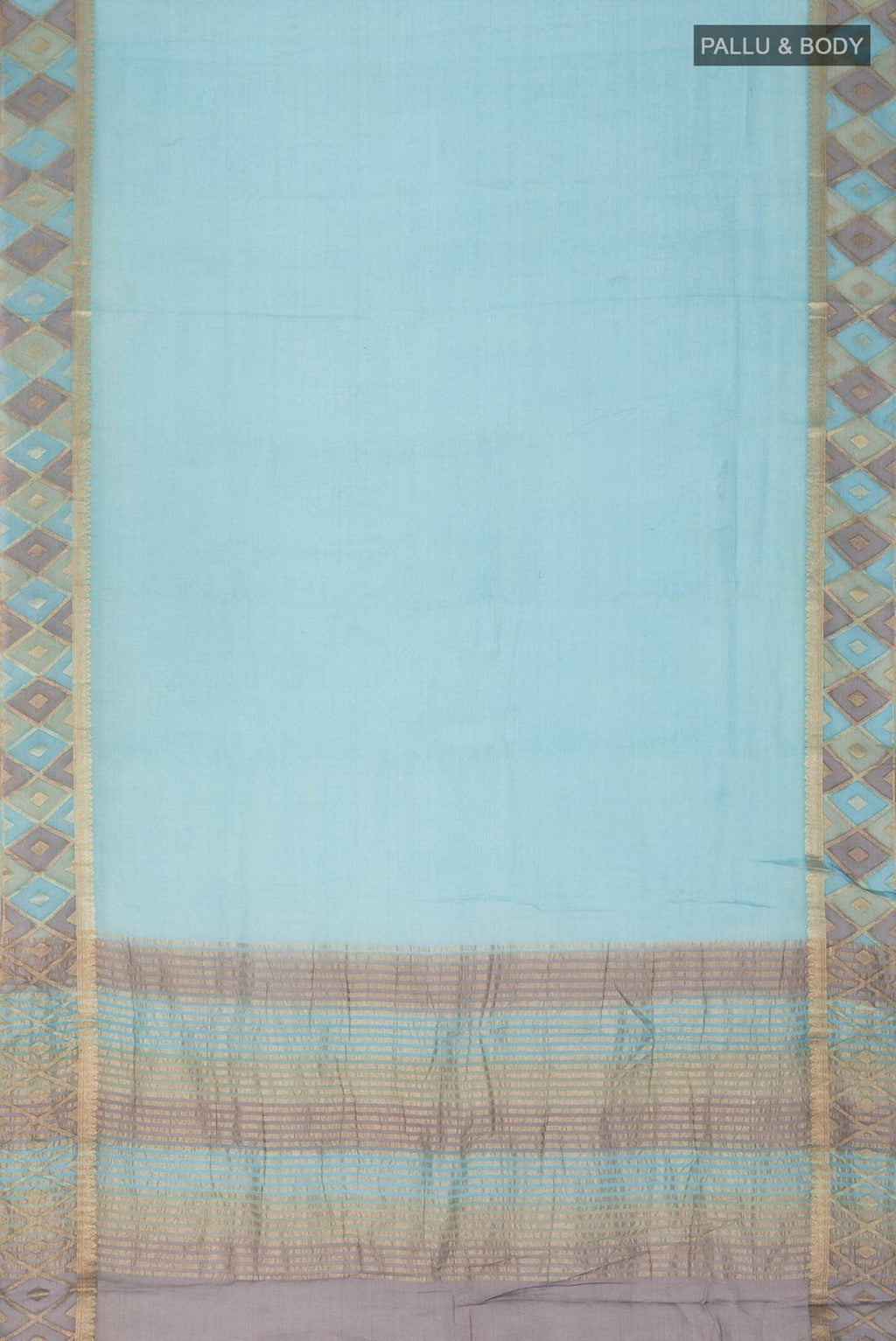 Blue Mysore Georgette Saree