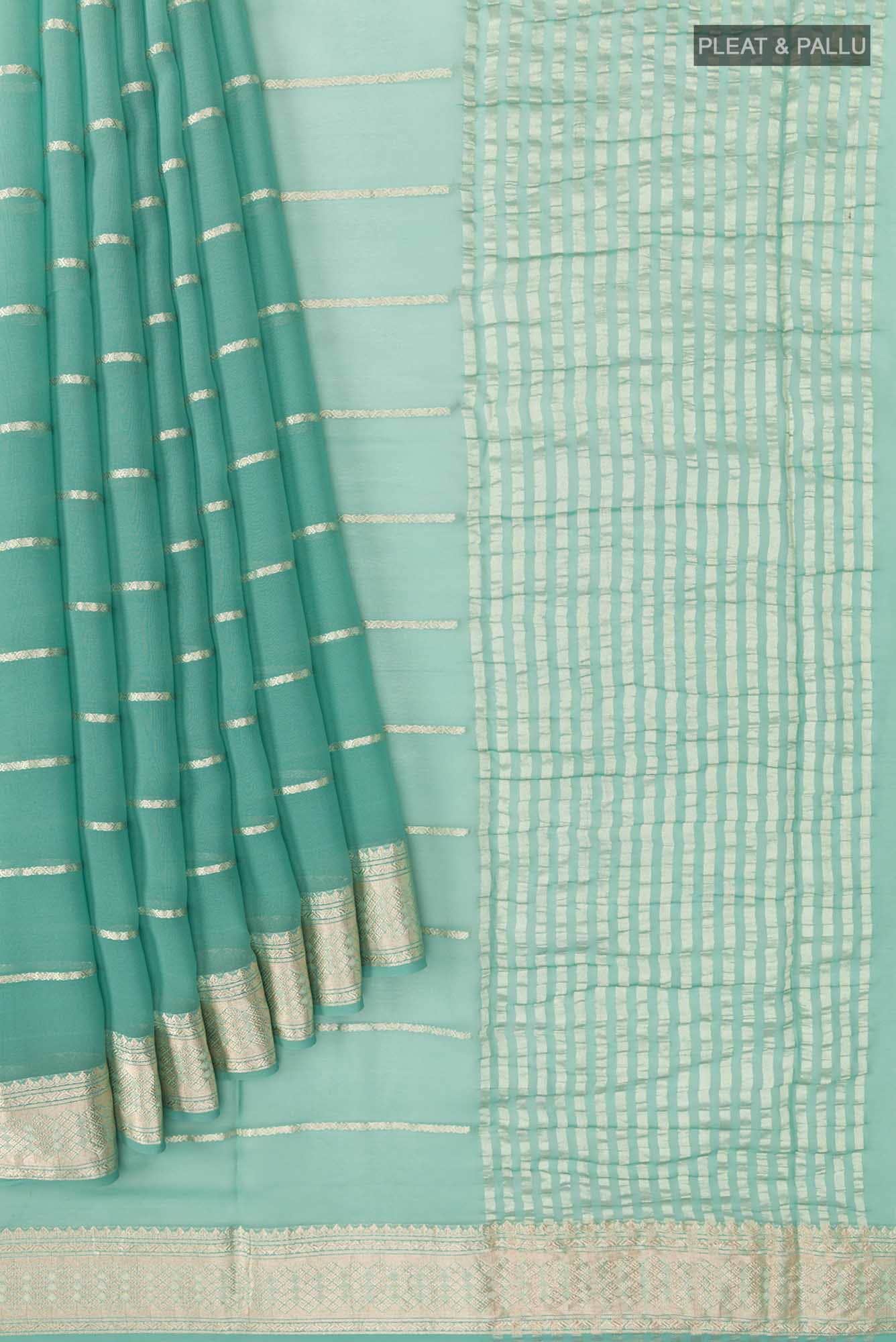 Green Mysore Georgette Saree