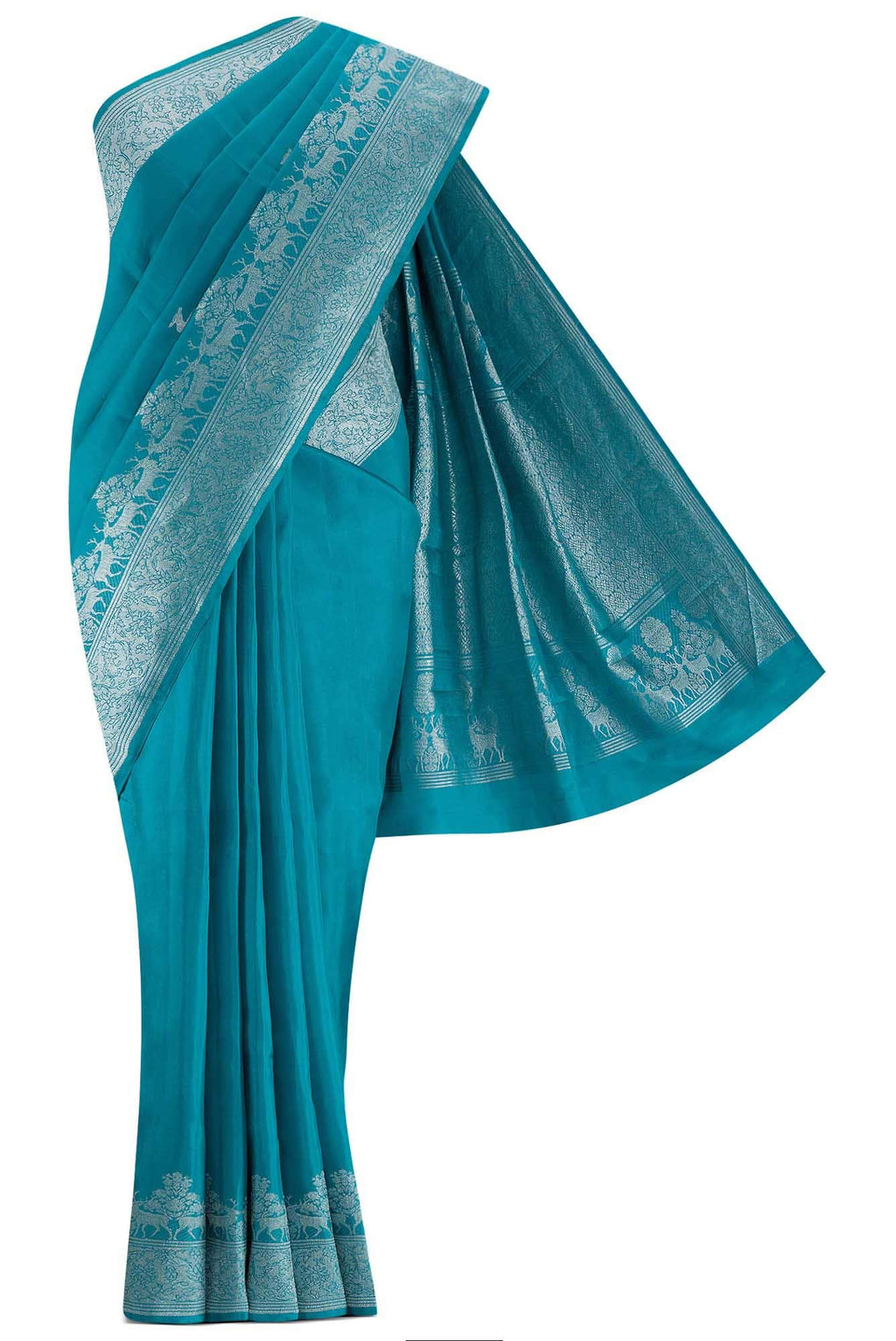 Mrignayani-Blue Kanchipuram Silk Saree