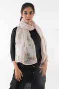 Humming Hovers Off White Stole from Birds of Paradise, Scarves & Stoles Collection
