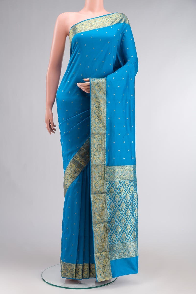 Blue Bangalore Silk Saree