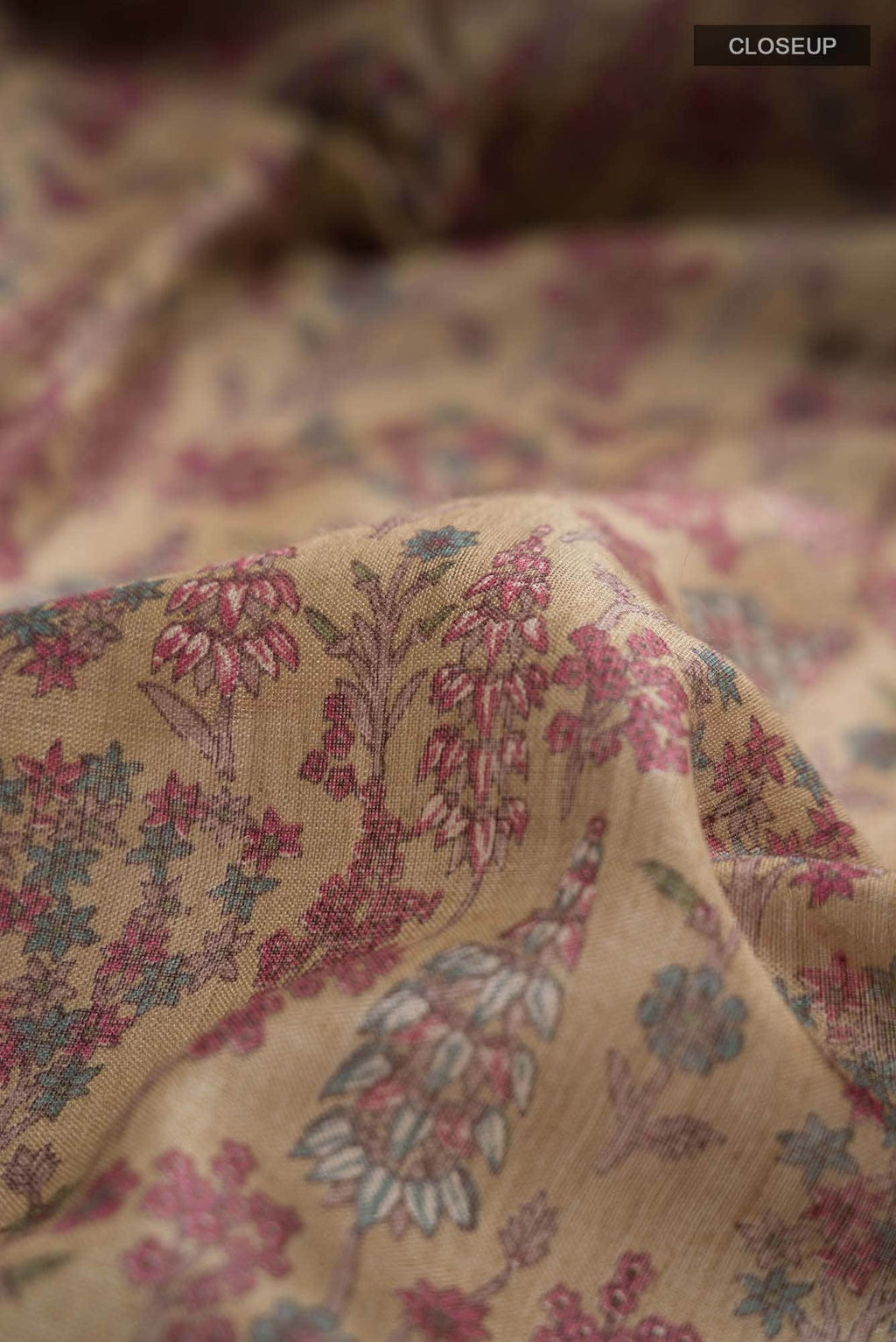Beige Bhagalpuri Tussar Silk Saree