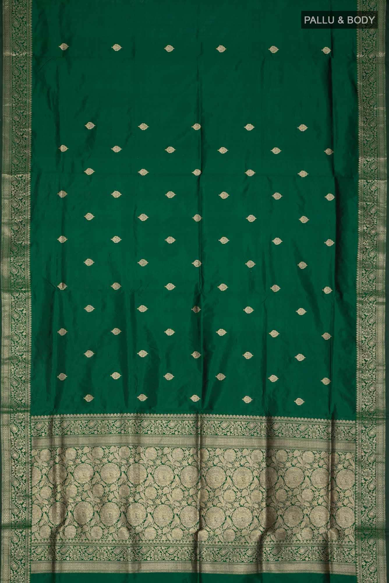 Green Banarasi Katan Silk Saree