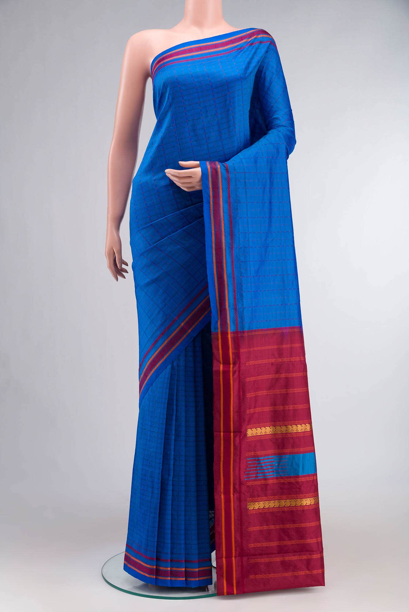 Blue Kanchipuram Silk Saree