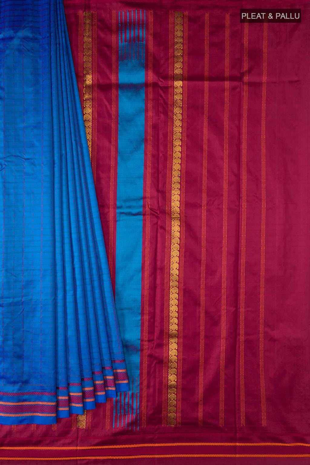 Blue Kanchipuram Silk Saree